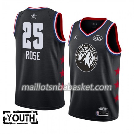 Maillot Enfant Minnesota Timberwolves Derrick Rose 25 2019 All-Star Jordan Brand Noir Swingman